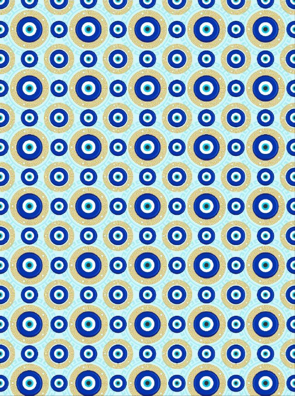 Evil Eye - Seamless pattern (Decoupage Paper)