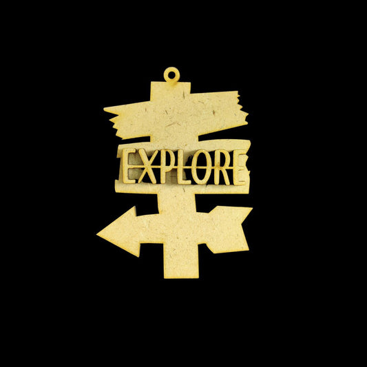 Explore banner ( MDF Keychain base )
