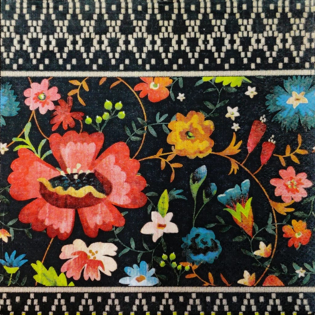 Floral Cloth Pattern ( German Napkin Tissues  )