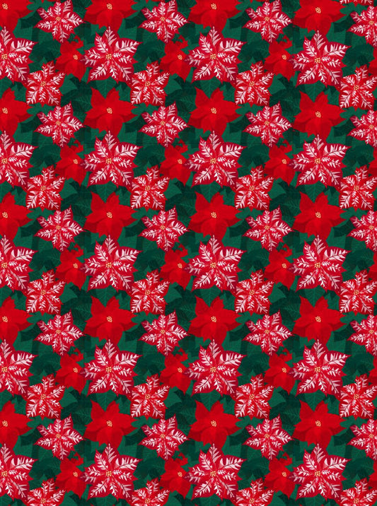 Floral Pattern ( Poinsettias )  ( Christmas - Decoupage Sheet )