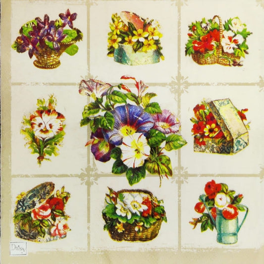 Flower Basket ( German Napkins Tissues )
