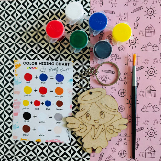 Angel Fairy Girl (DIY Keychain Kit For Kids - MDF )