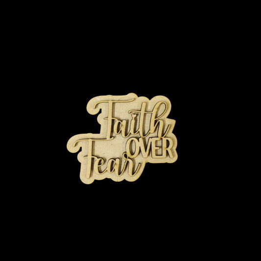 Faith Over Fear (DIY Quote - MDF Fridge Magnet Base) Christmas Collection