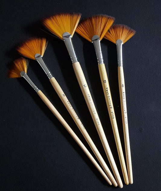 Fan brush set of 5 ( Crafting Tools )