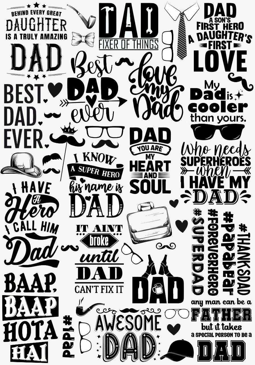 Father (Quotes)  ( Instant Transfer Sheets )