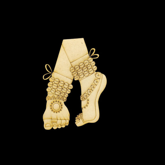 Feet Bharatnatyam - FolkArt (Premarked Embellishments MDF)