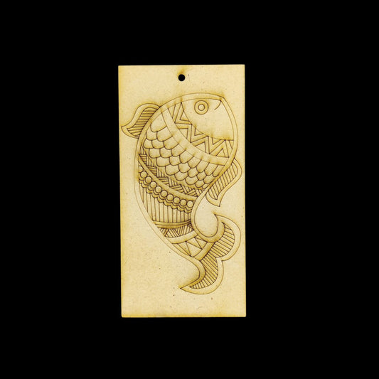 Fish - Madhubani Art (MDF Bookmark - Folk Art)