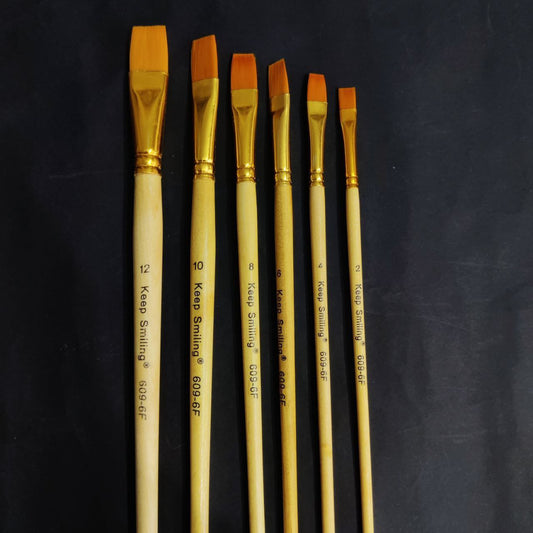 Flat Brush Set of 6 ( Crafting Tools )