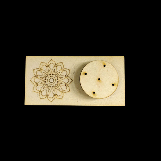 Floral (Agarbatti stand - Incense stick holder - MDF) DIY Festive