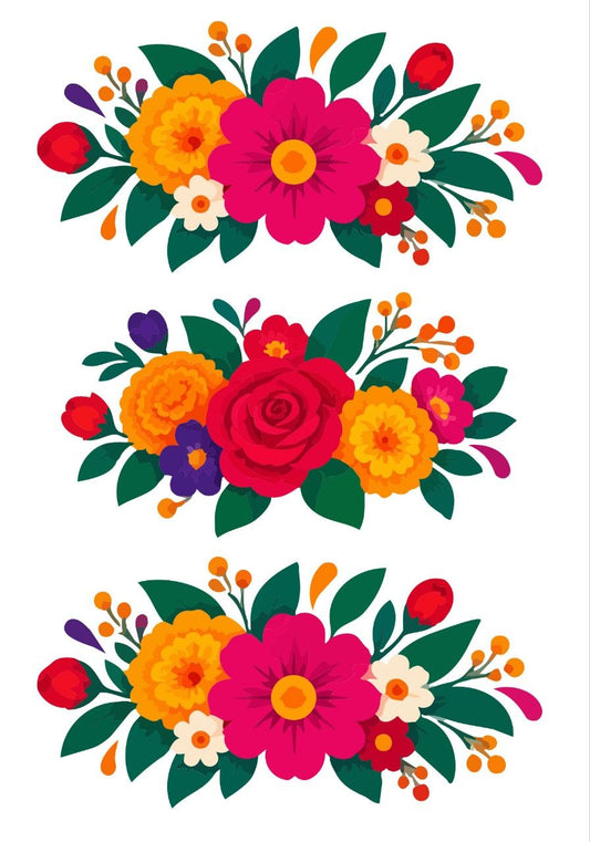 Floral Cluster Bunch - Mini Instant Transfer Sheet