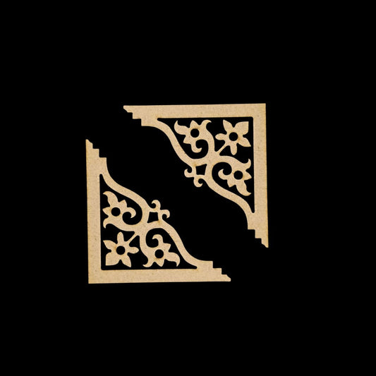 Floral Corner - Ethnic Cutout (MDF Base)