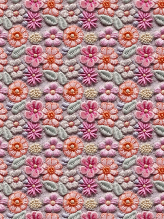 Floral Embroidery 2 (Instant Transfer Sheet)