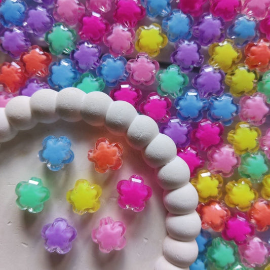 Floral Flower - Colourful Plastic Beads