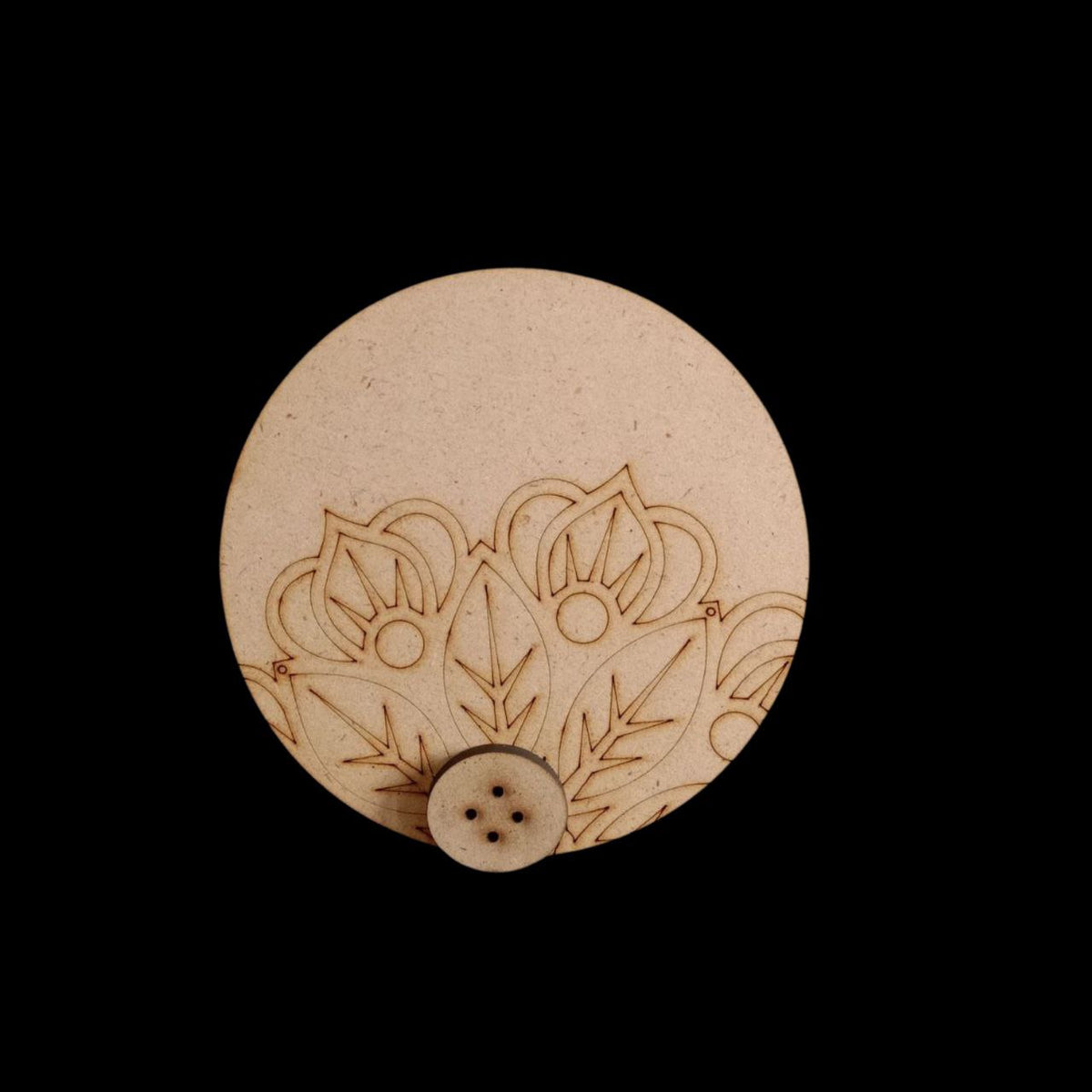 Floral Round - Incense Stick | Agarbatti stand (DIY Festive Premarked - MDF)