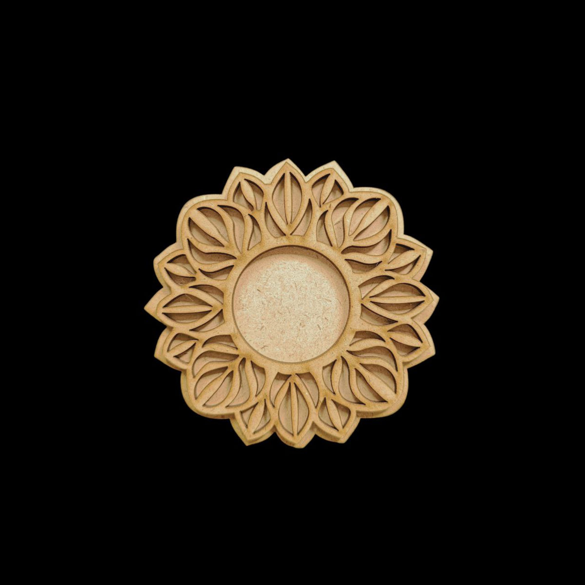 Floral Leaves - Cutwork Tealight holder (MDF) Diwali Festive Collection
