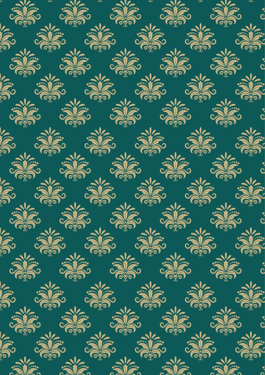 Floral Pattern - Royal Green ( Decoupage Papers )