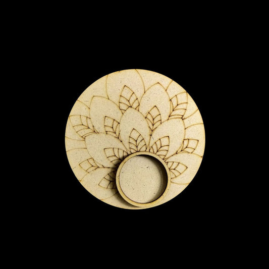 Floral Rangoli (MDF Tealight Holder) Festive