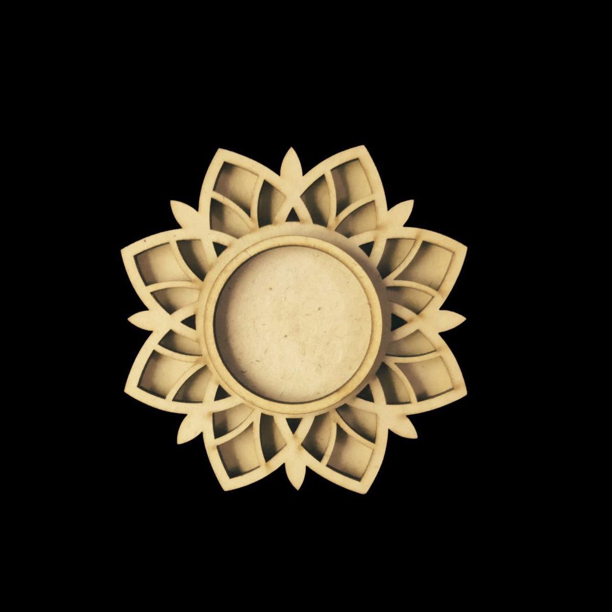 Floral Twist - Cutwork Tealight holder (MDF) Diwali Festive Collection