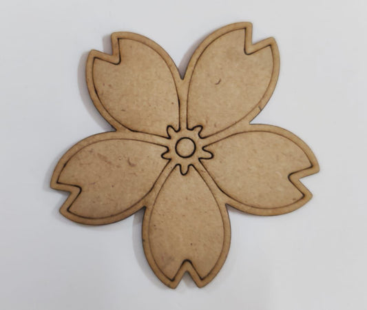 Flower - Coloring Base ( MDF Fridge Magnet Base )