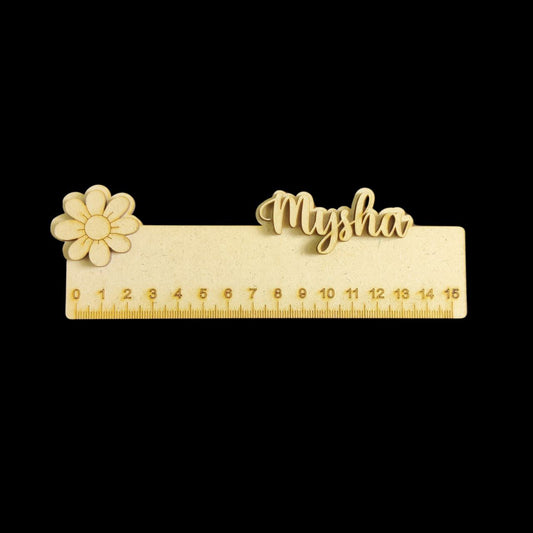 Flower - Personalised Name Ruler (MDF Premarked)