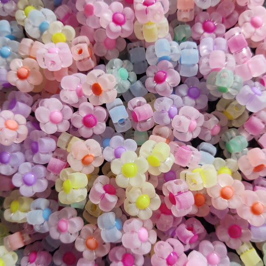 Flowers - Colourful Plastic Beads