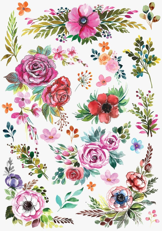 Flowers Paradise ( Instant Transfer Sheets )