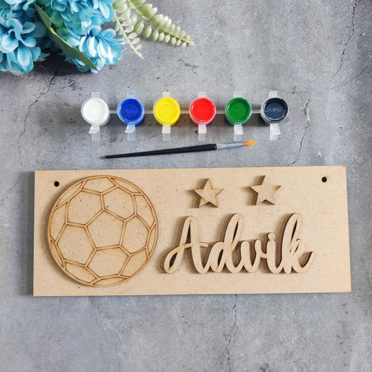 Football Boy (DIY Name Plate Kit MDF) Personalised