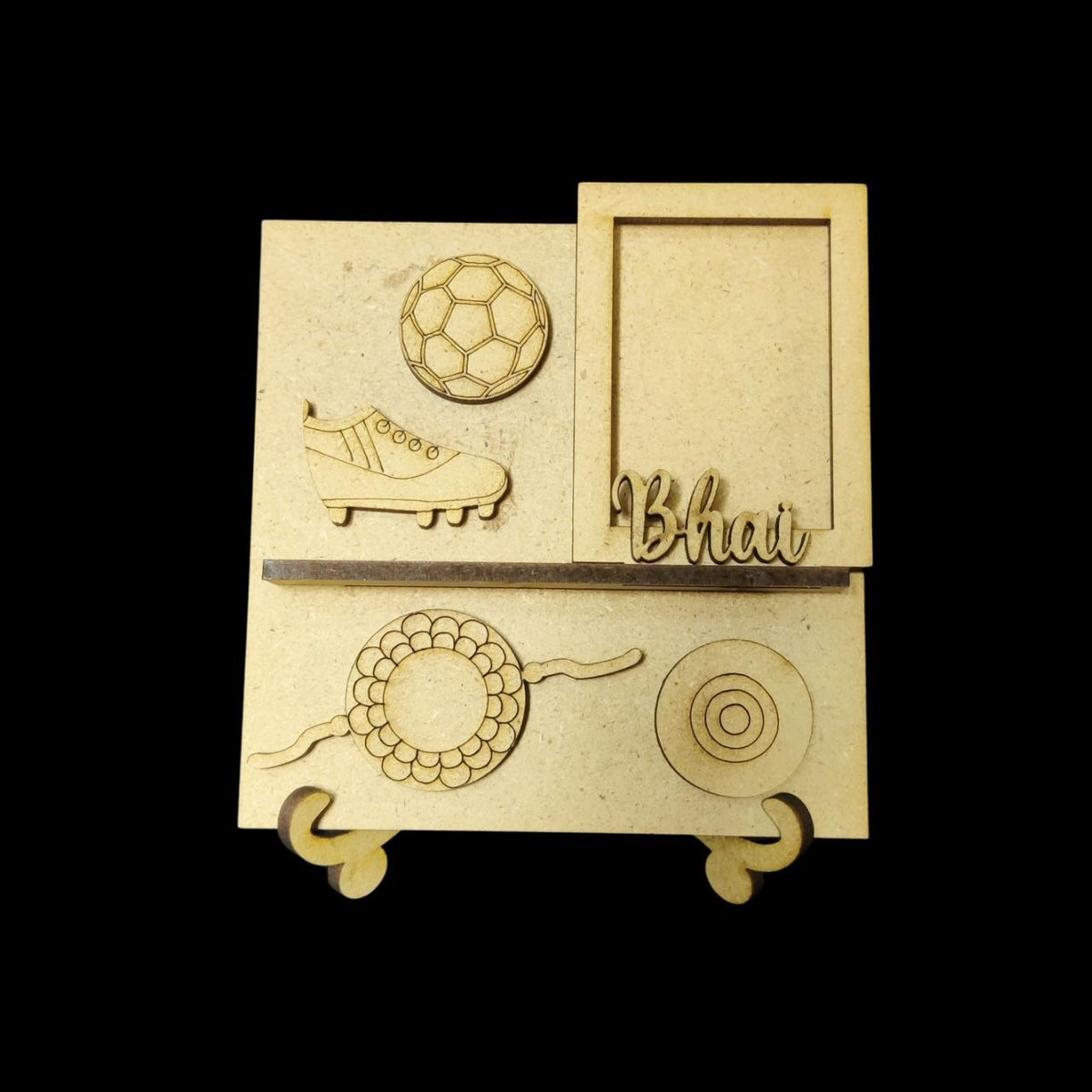 Football Lover Bhai - Miniature Photo Fridge Magnet Base & Desk Stand - MDF