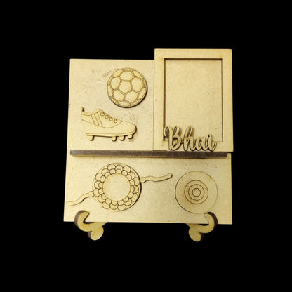 Football Lover Bhai - Miniature Photo Fridge Magnet Base & Desk Stand - MDF