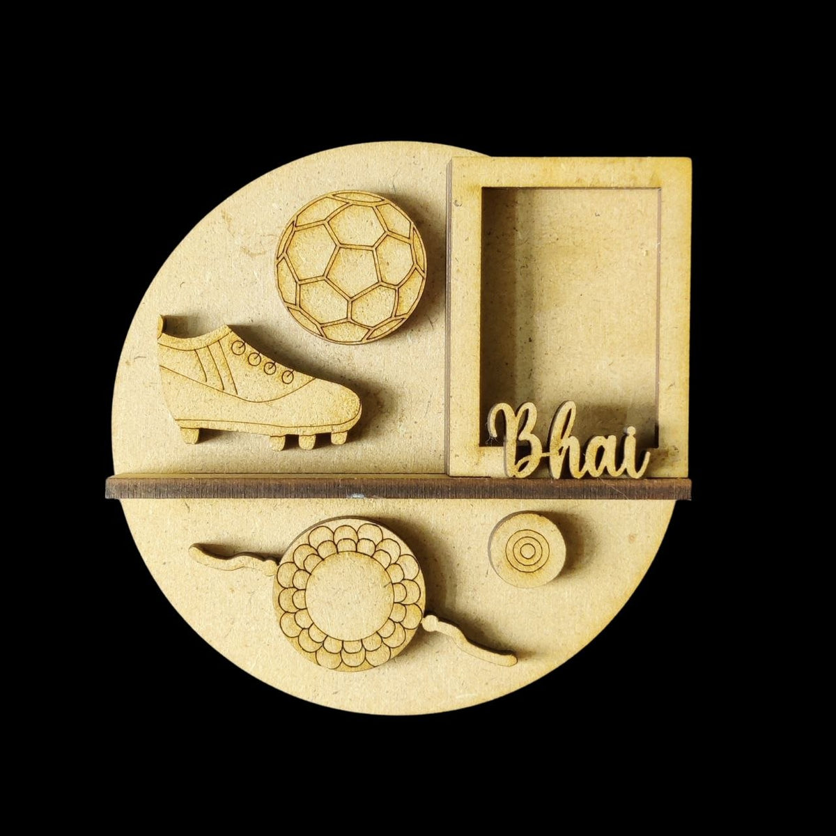 Football Lover Bhai - Miniature Photo Fridge Magnet Base (MDF)