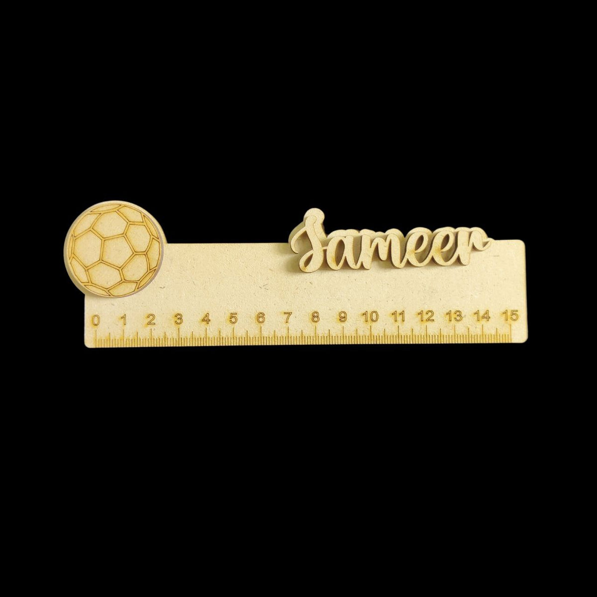 Football - Personalised Name Ruler (MDF Premarked)