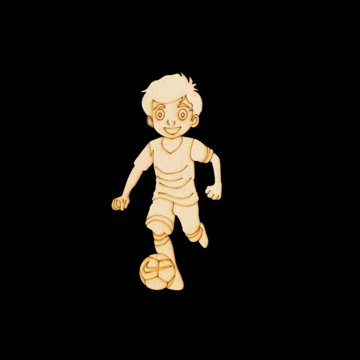 Football Player Boy (MDF - Premarked Painting base)