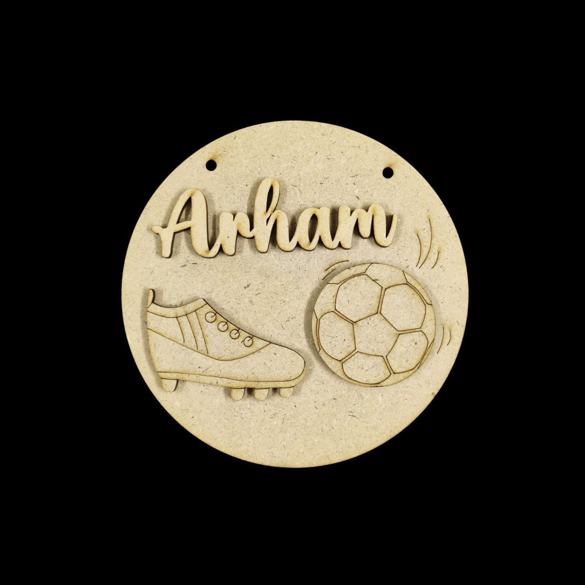 Football - Soccer ( MDF Kids Mini Name Plates ) Personalised