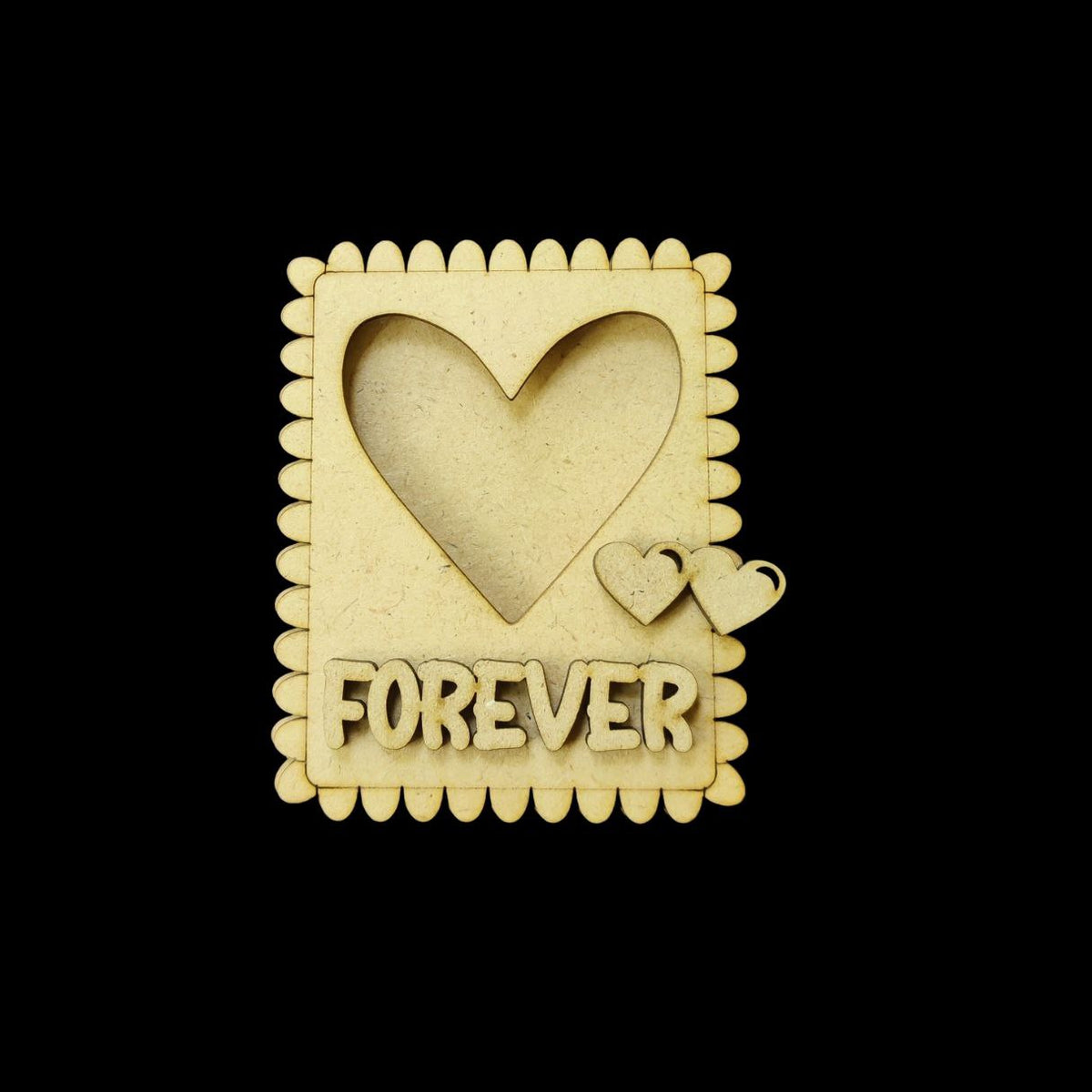 Forever Heart - Photo Frame Fridge Magnet MDF Base - Valentine's