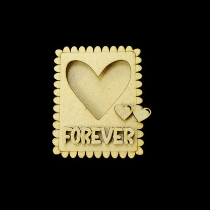 Forever Heart - Photo Frame Fridge Magnet MDF Base - Valentine's