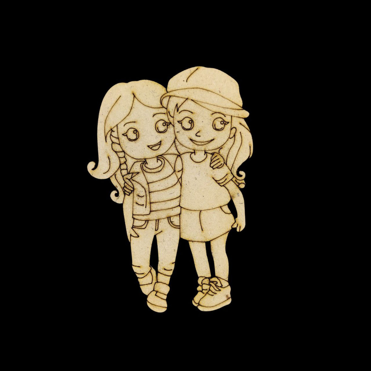 Twin BFFs (MDF Premarked Base) Friendship Day