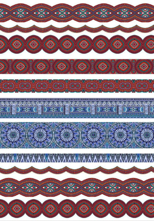 Fractal pattern strips (Instant Transfer Sheet)