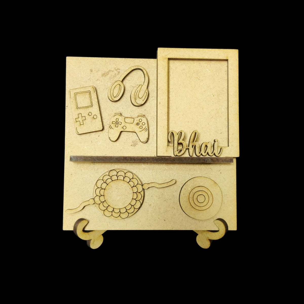 Gamer Bhai - Miniature Photo Fridge Magnet Base & Desk Stand - MDF