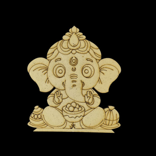Ganesha 2 - MDF Premarked Base - Festive Collection India
