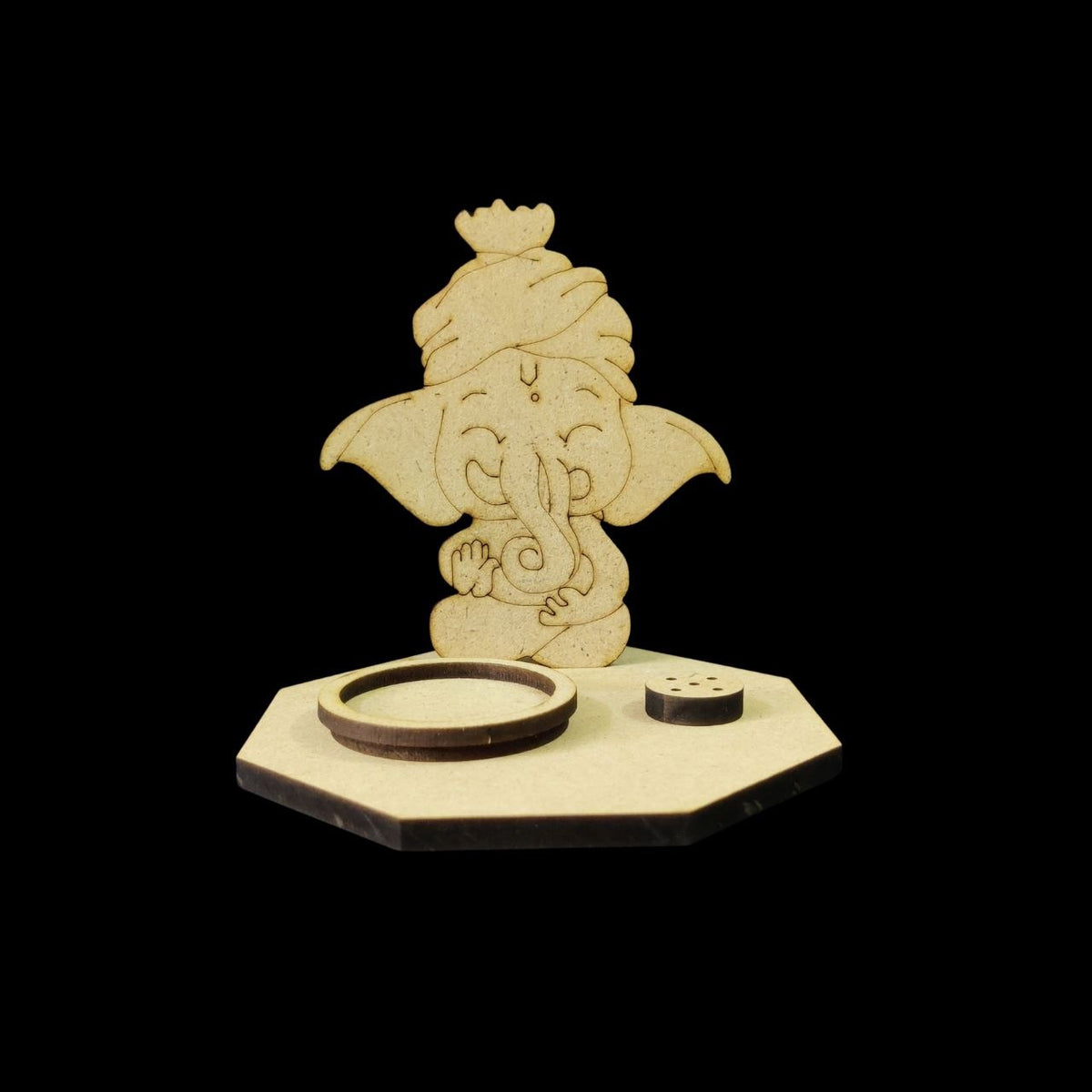 Ganesha - Agarbatti and Tealight Stand (MDF)