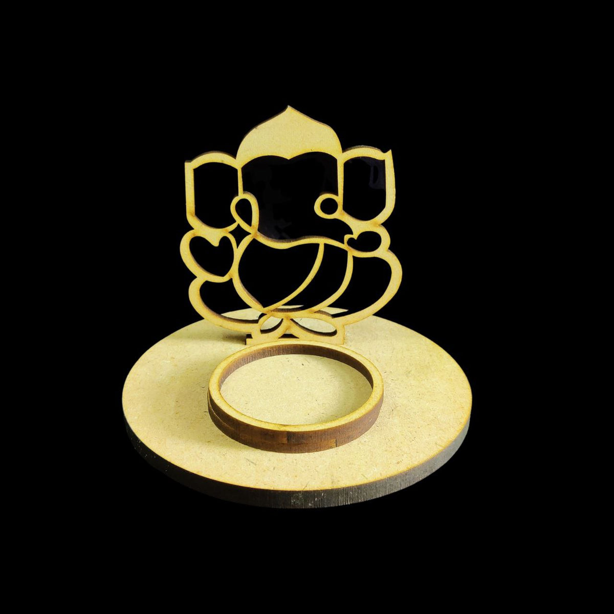 Ganesha - Shadow Tealight Holder (Festive MDF) Diwali