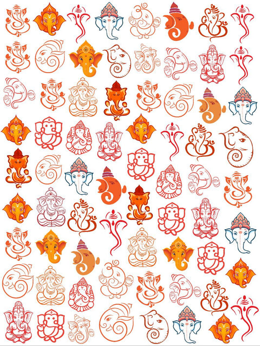 Ganpati - Colour elements (Instant Transfer Sheet)
