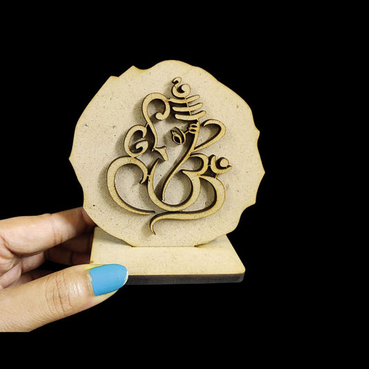 Ganpati (Desk - Car Dashboard Stand - MDF) Diy Festive