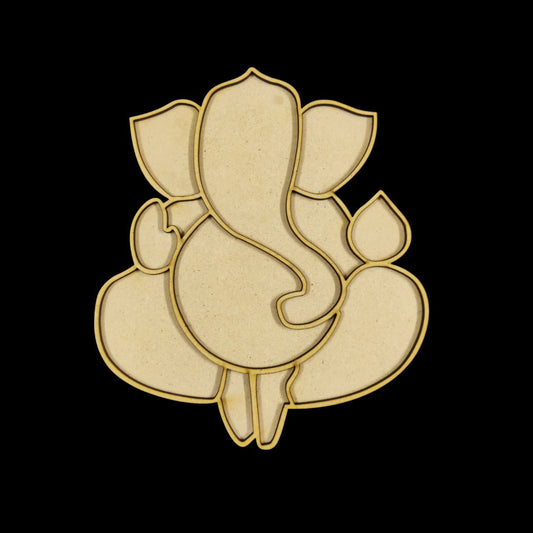 Ganpati Stencil Layered Rangoli - MDF Diwali Festive Collection