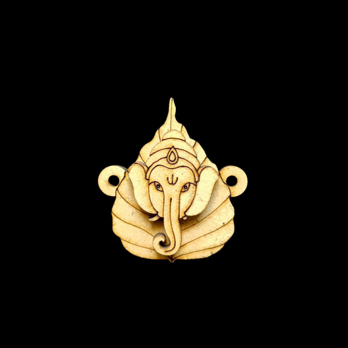 Ganpati on Leaf Traditional Rakhi (MDF Lasercut Base)