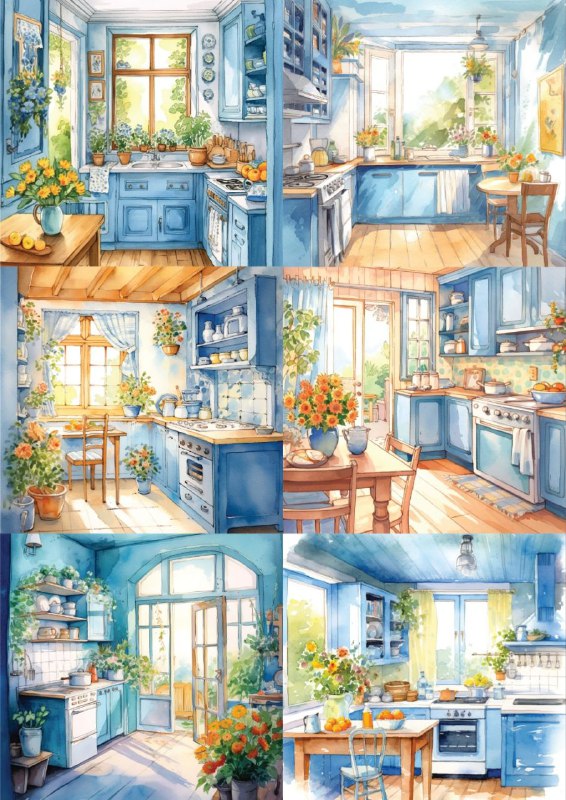 Garden Kitchen (Decoupage Paper)