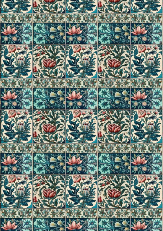 Gardenia Tiled (Instant Transfer Sheet)