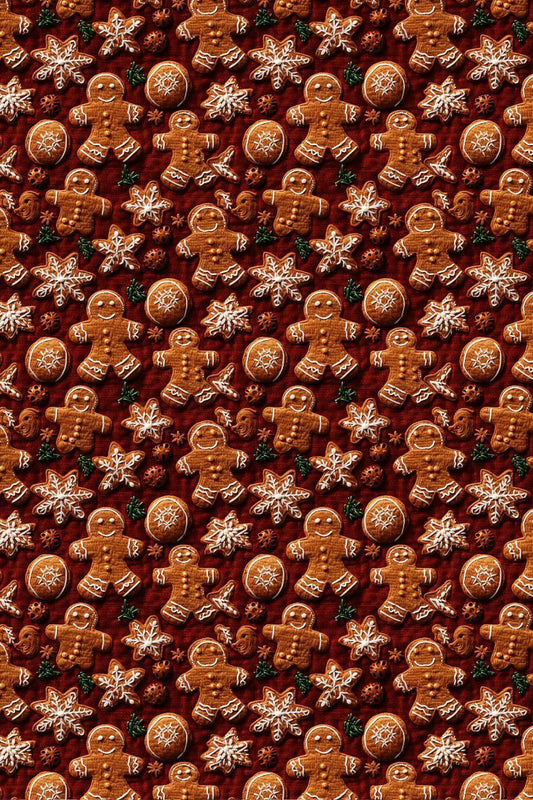 Gingerbread man - Embroidered (Christmas - Decoupage paper )