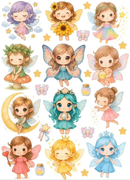 Girl - Fairy Theme (Instant Transfer Sheet)