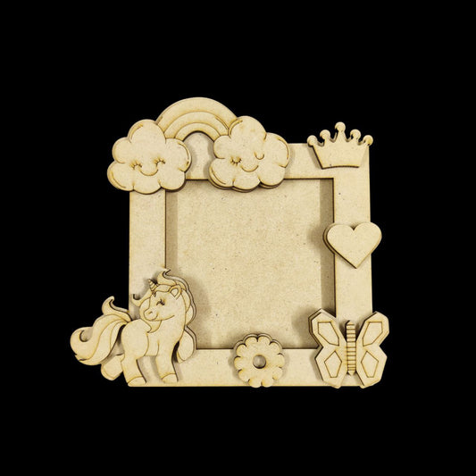 Girl (MDF Photo Frame Fridge Magnet Base ) DIY